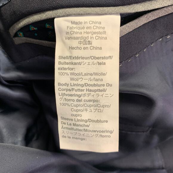 J.CREW Size 36 Short Ludlow Navy Wool Slim Fit Notch Lapel Suit - Picture 10 of 13